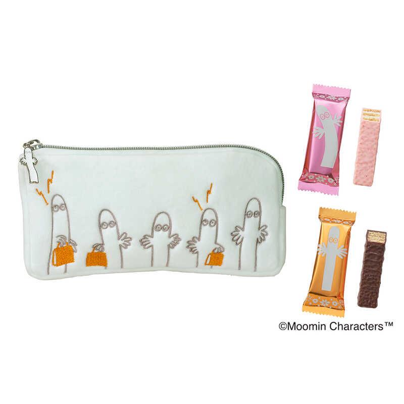 무민 메리스 콜라보 2026 발렌타인데이 파우치 케이스 웨하스 5개입