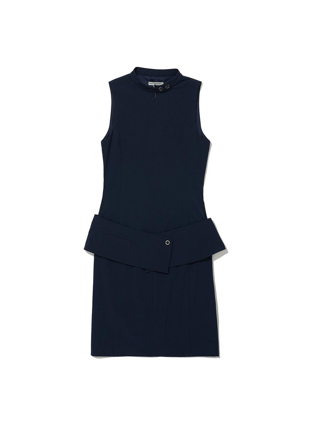 [WOMEN] MINIMAL BELTED DRESS_NAVY