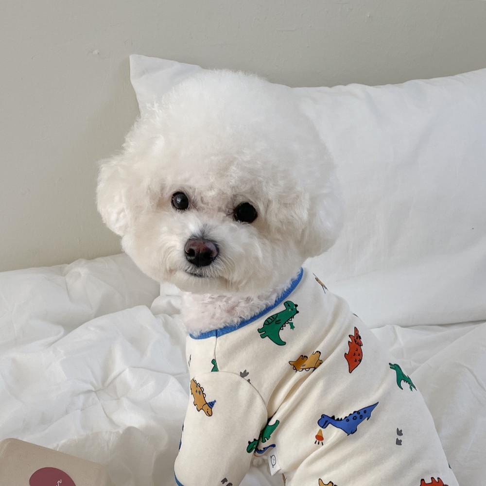 강아지내복 강아지옷 사계절 용용이 티셔츠 실내복 잠옷