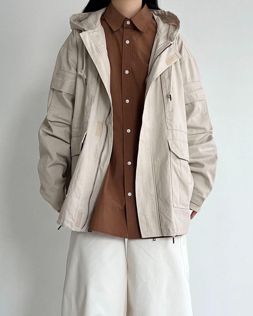 [unisex] 로첸 바이오 워싱 야상 (3color)