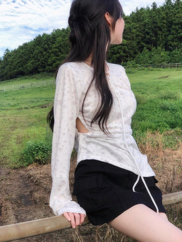 [위시엣일레븐] star long sleeve white