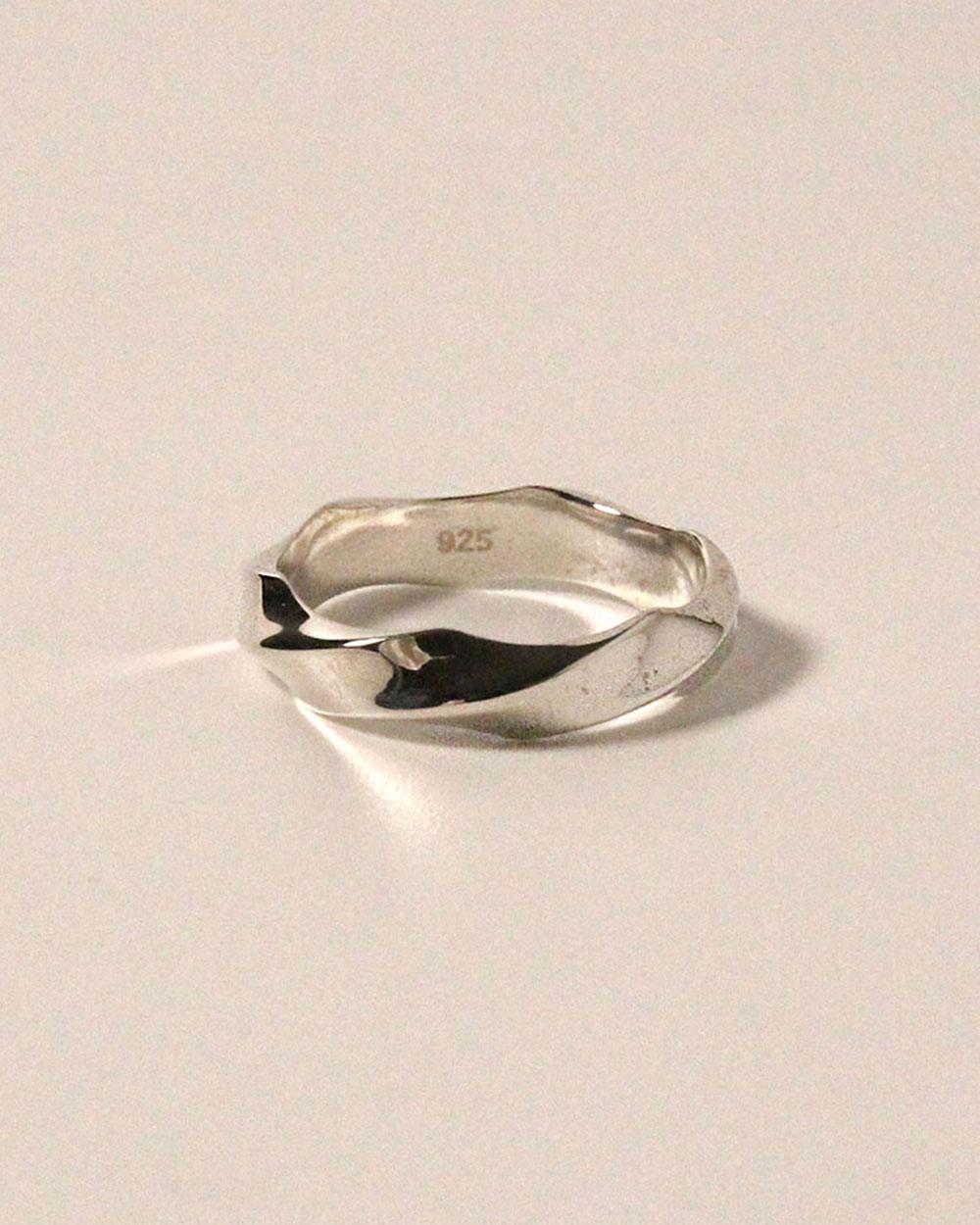 [925 silver] R-228 / basic wave ring