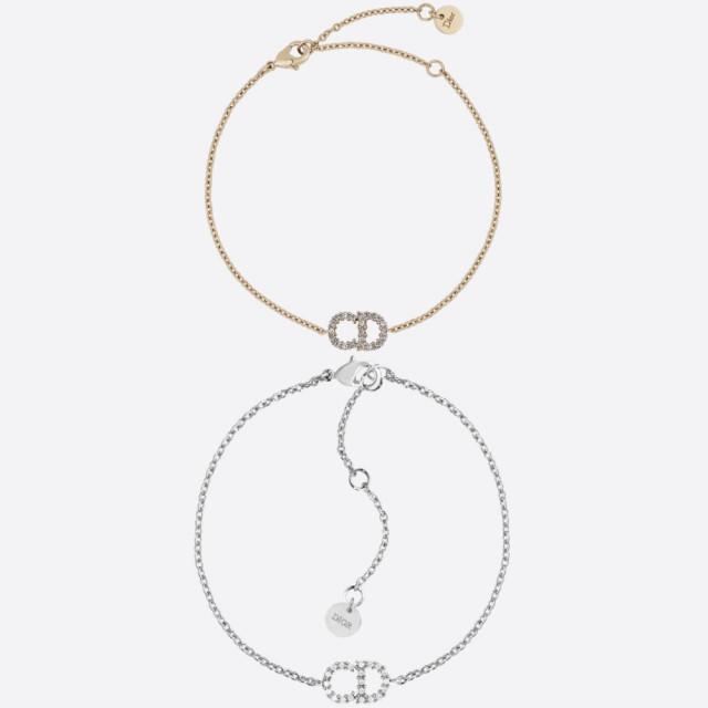 디올 CD 로고 크리스탈 팔찌 CLAIR D LUNE (골드/실버)