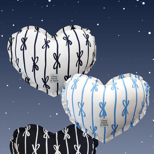 [GIFT] 시그니처 리본 하트 쿠션 커버 (3 Colors)