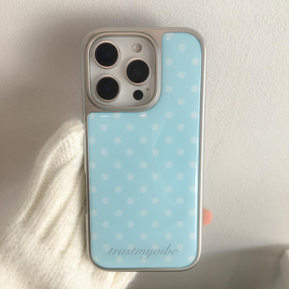 sugarpowder dot case(blue)
