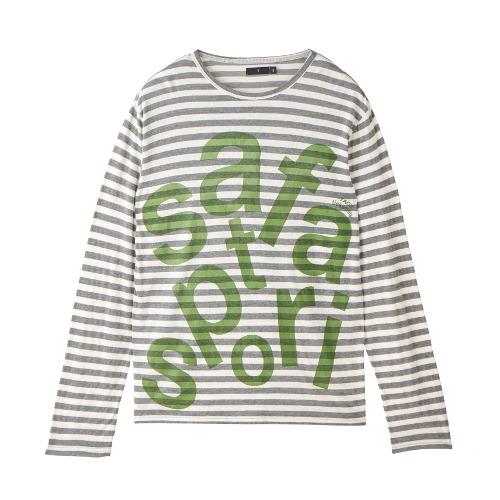 TICKETING STRIPE BODER TEE (GREY)