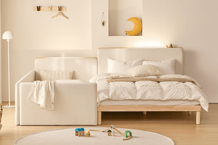 슬림 높이조절 코지 패밀리침대 기능성 패브릭 3size (일반형/LED수납형)