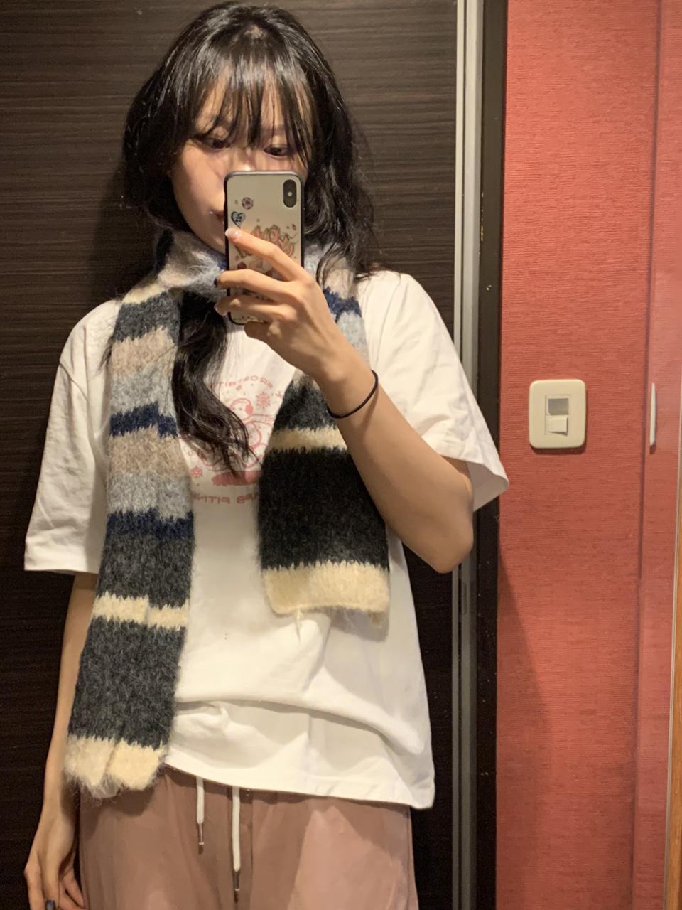 디플리 디디 울 배색 머플러 4colors