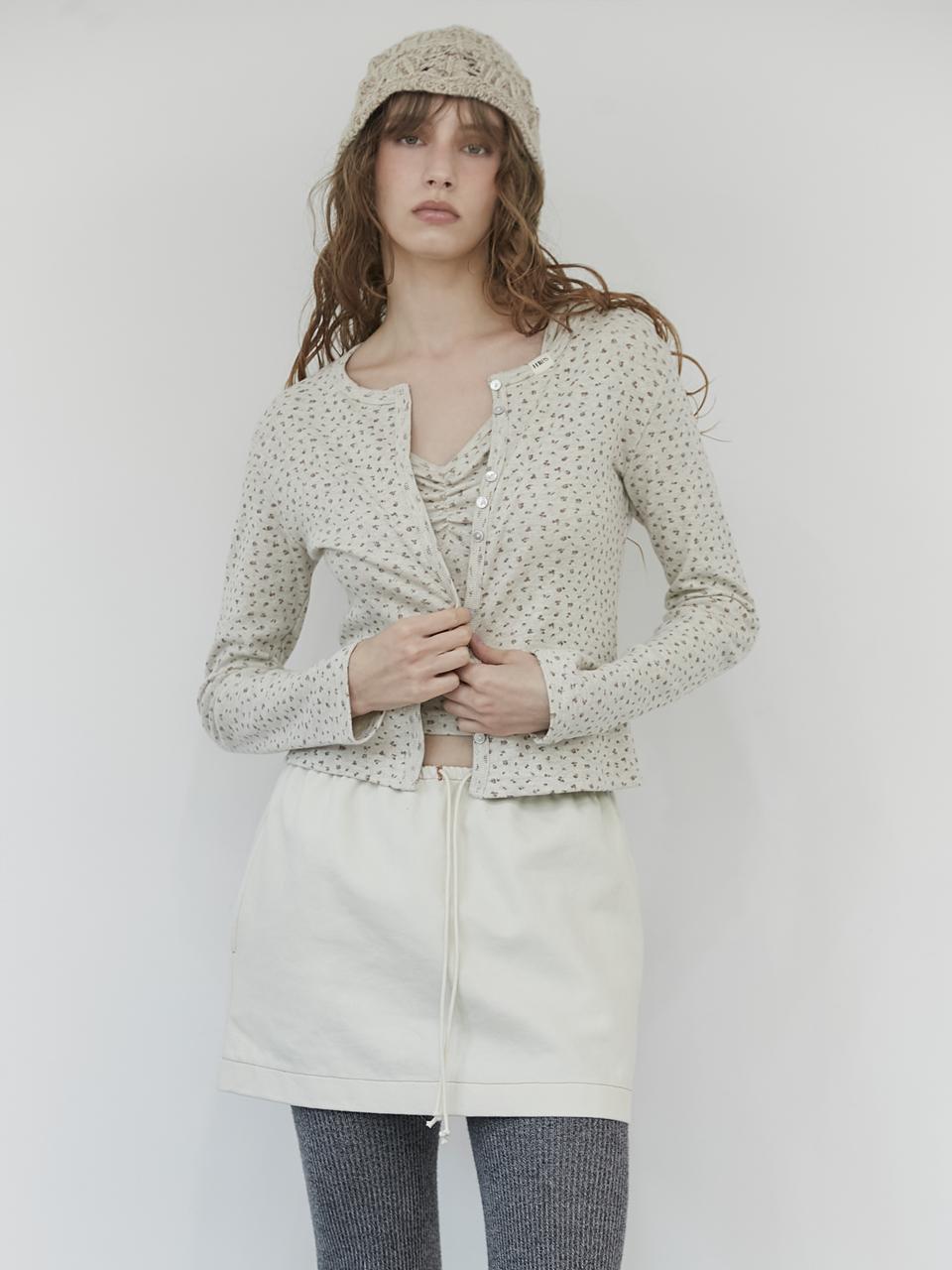 Denim Mini Skirt (cream)