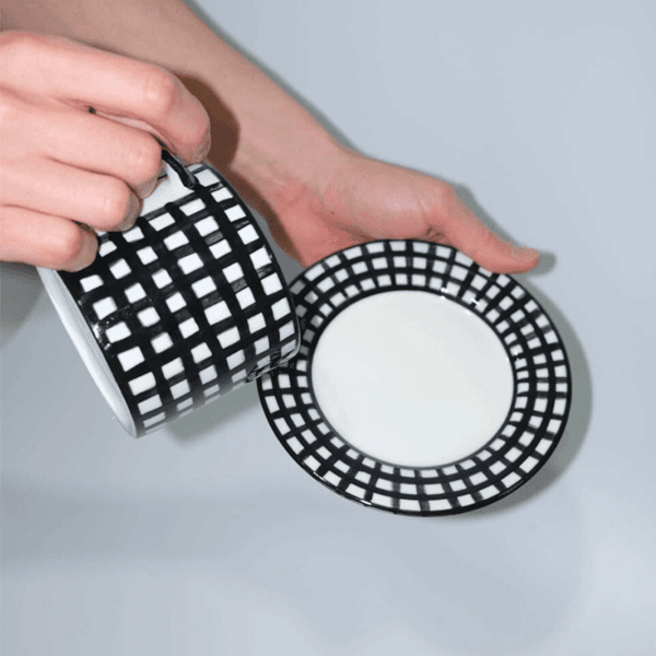 [Poy ceramic] Tartan mug set