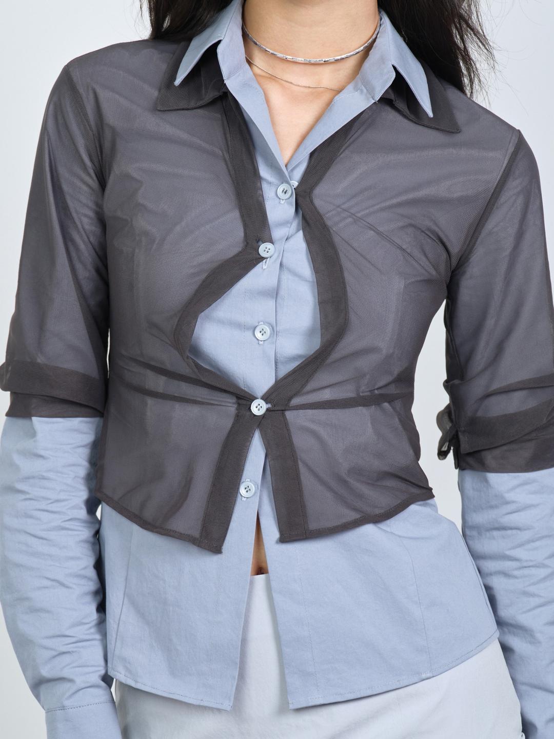 OUT IN LAYERED SHIRT LIGHT BLUE