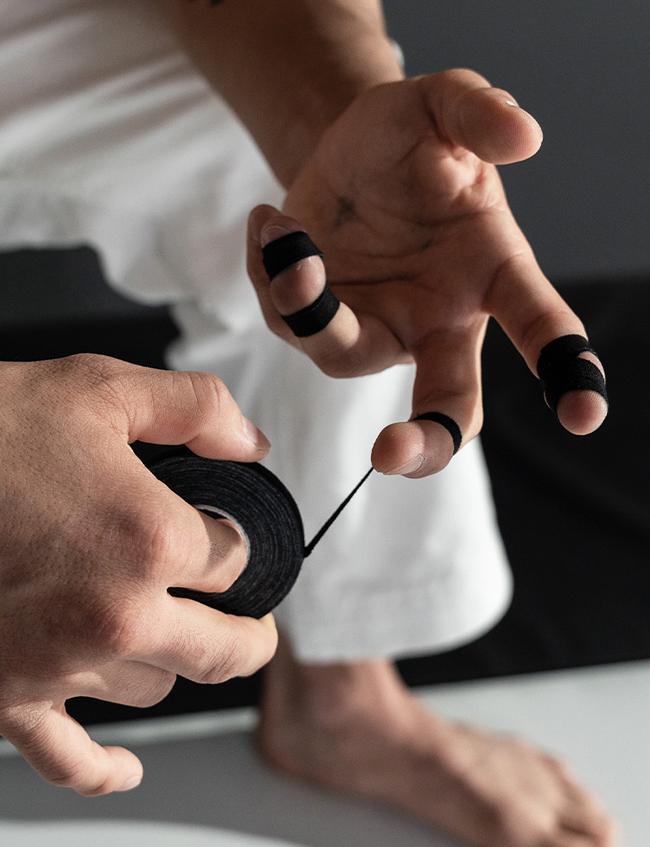 머슬그립 핑거테이프 (4롤) 블랙