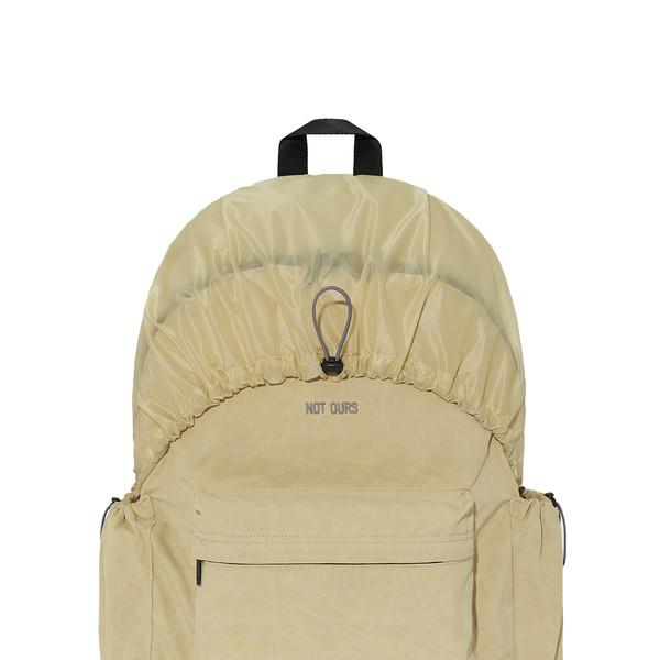 Recycled nylon hoodie backpack | Beige