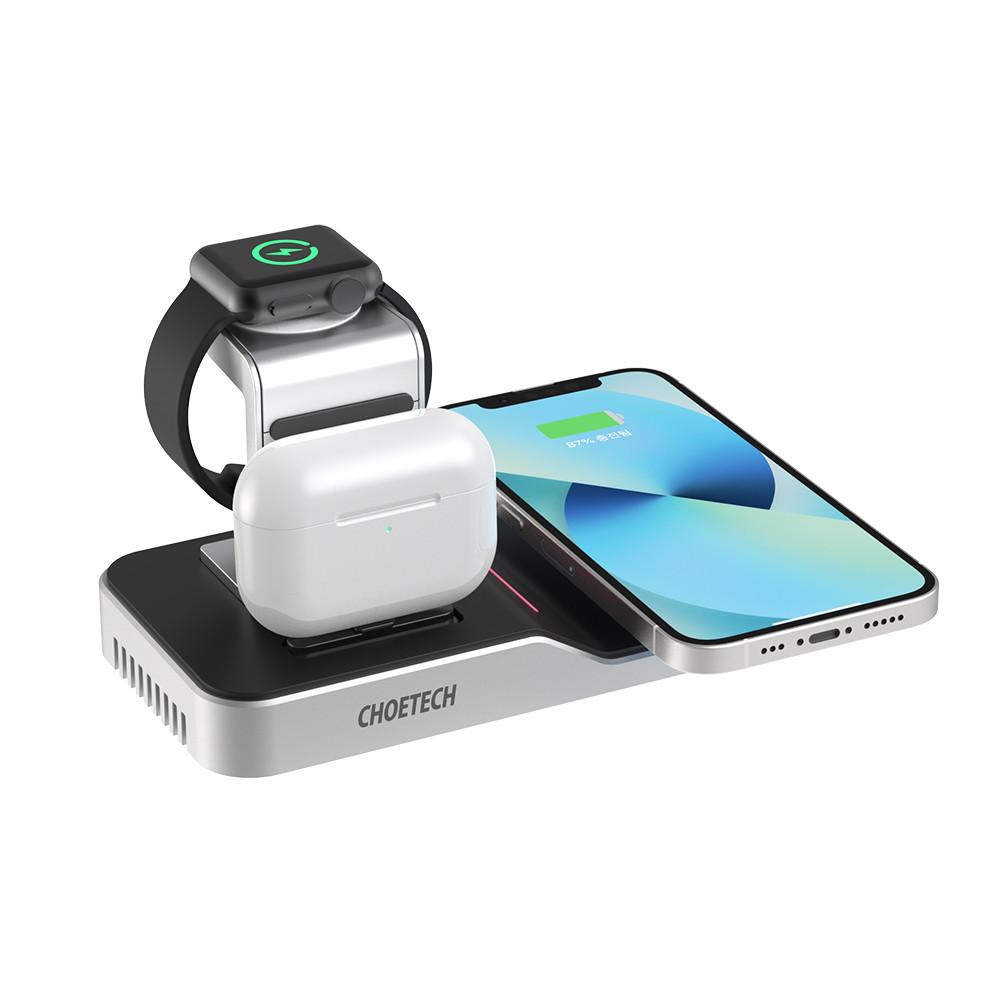 CHOETECH 초텍 MFi인증 4in1 무선충전기 애플워치 아이폰 에어팟 T316-KR