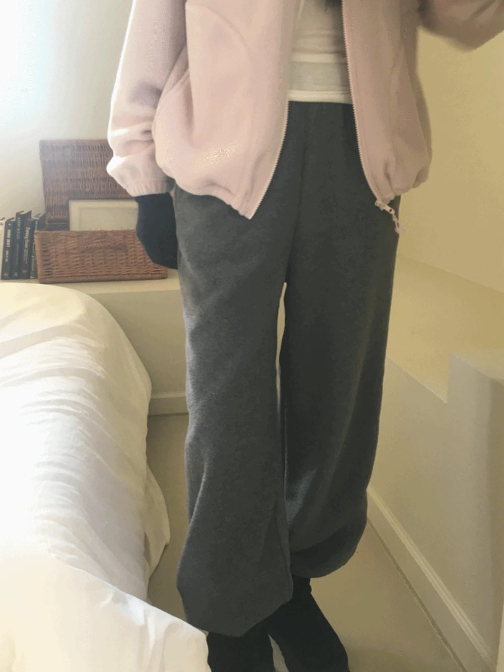 [♨️따뜻한보온감/후리스팬츠] Winter fleece pants / 겨울 일자핏 밴딩팬츠