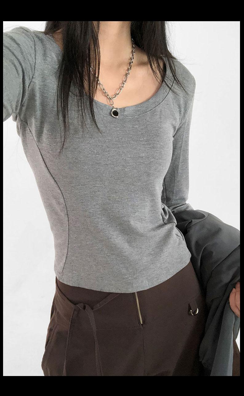 이지 가을 이너 티셔츠  -2 COLOR