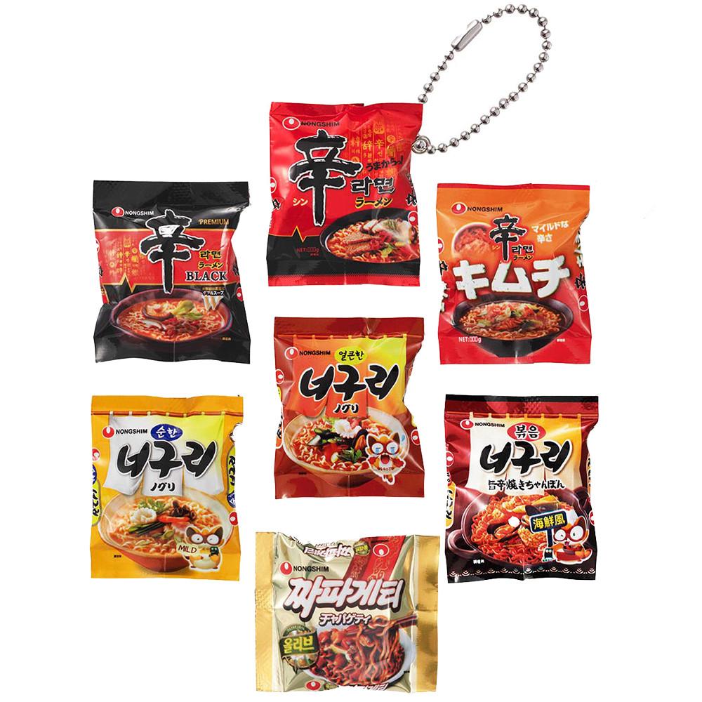 반다이 가챠 농심 라면 시리즈 미니어처 마스코트 키링