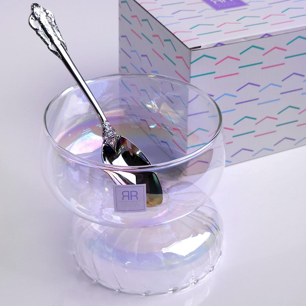 라라 오로라 내열 글라스 디저트볼+스푼 SET