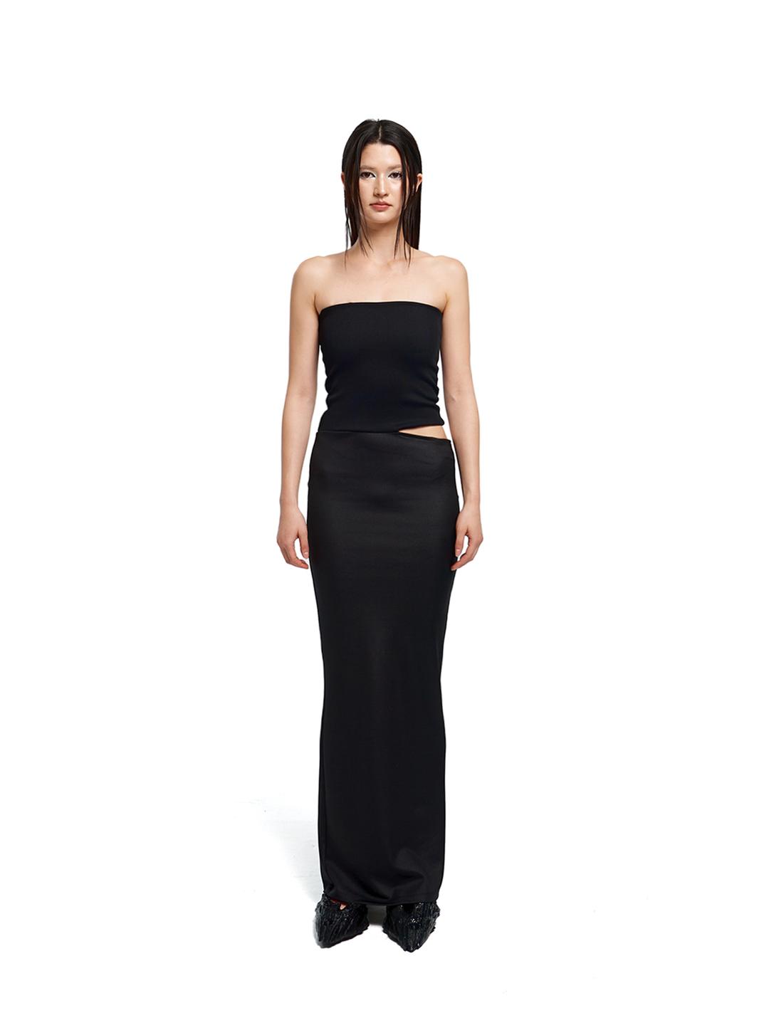Dual style tube top dress (black)