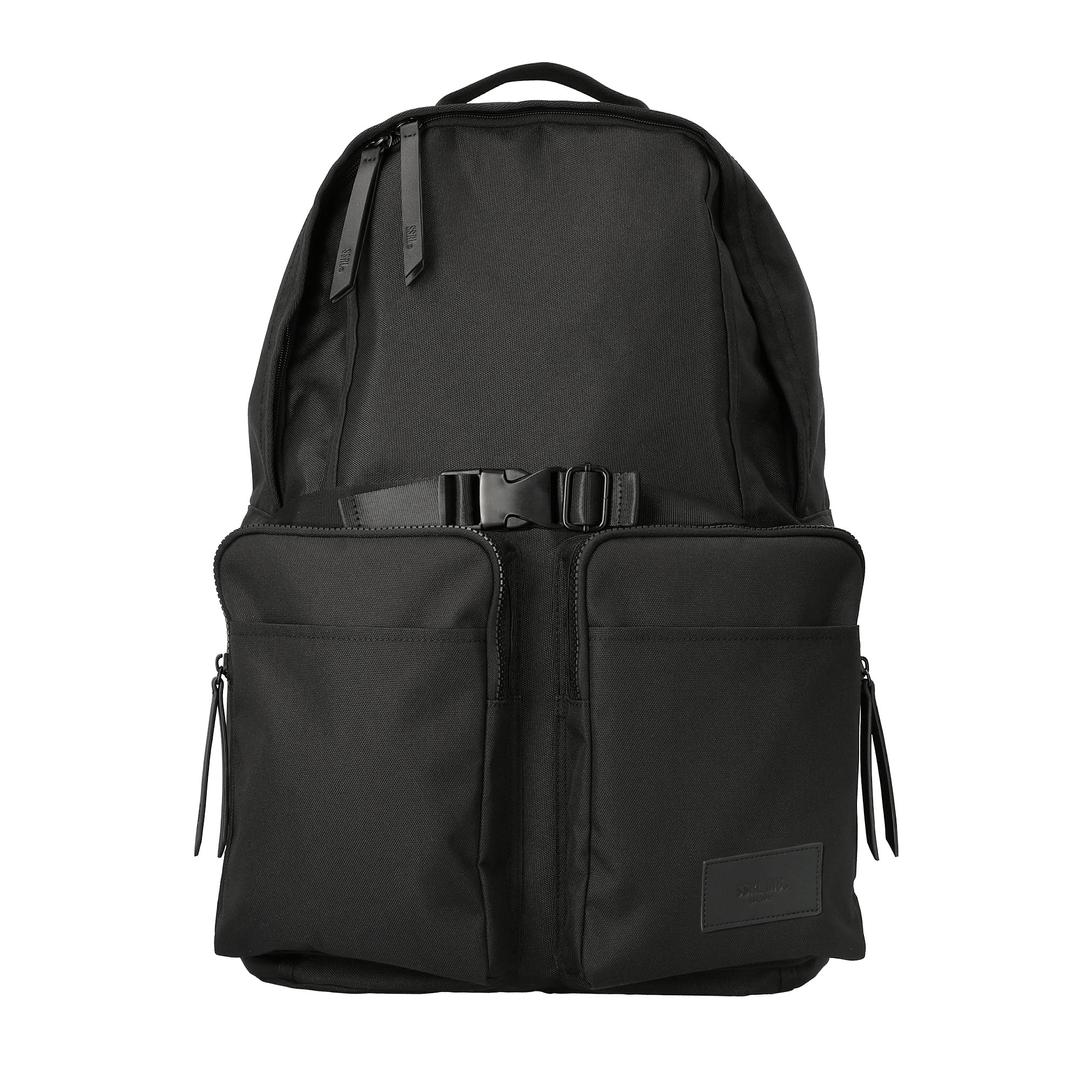 dual pocket backpack / black