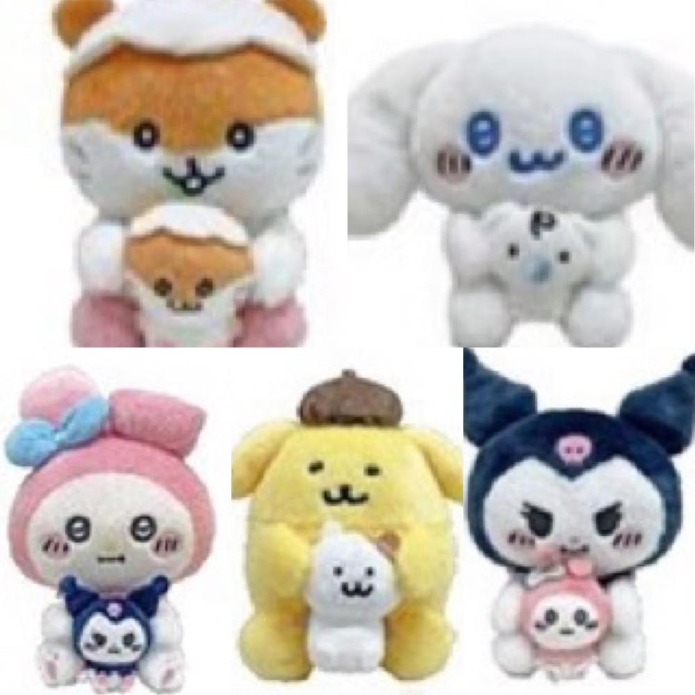 산리오 나가노 (농담곰) 나가노상 콜라보 S사이즈 폼폼푸린 시나모롤 마이멜로디 쿠로미 코로코로쿠리린 쿠리링 인형