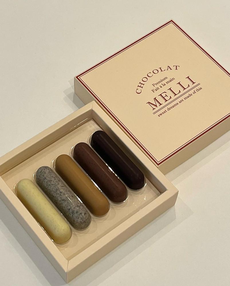 멜리 수제초콜릿 스틱 5구 초콜릿 세트 [원산지:국산 등]