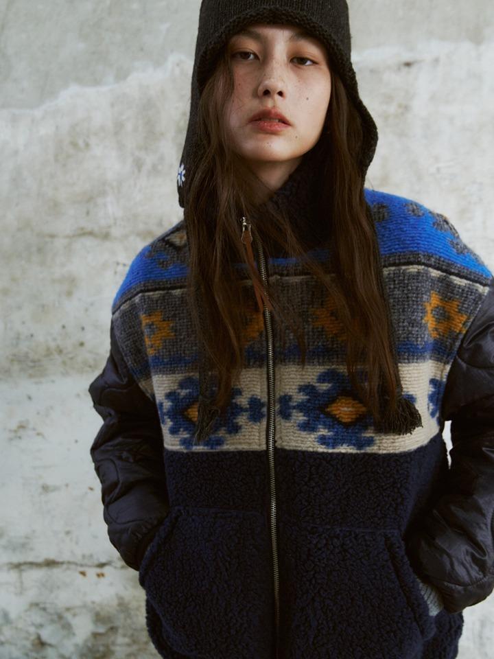 [2차:12/19 예약발송]Nana Quilted Jacket Navy_F254JP01