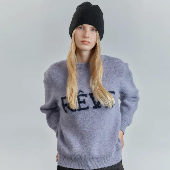 레터링자카드니트 MYKT7207