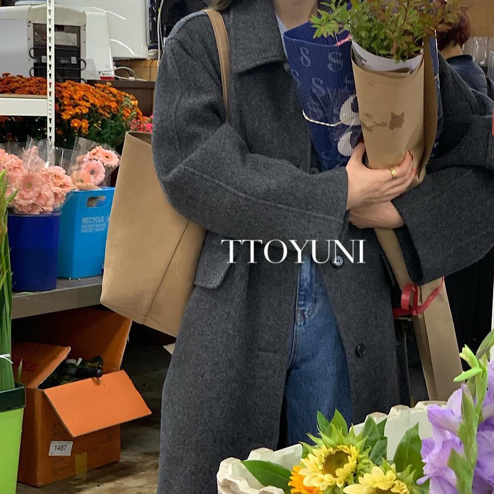 (차콜당일) 컴히얼 울 더블코트 (3color) 메리노울100