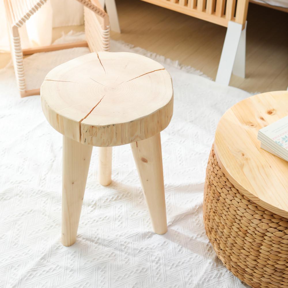 편백나무 통원목 화분받침 / 협탁