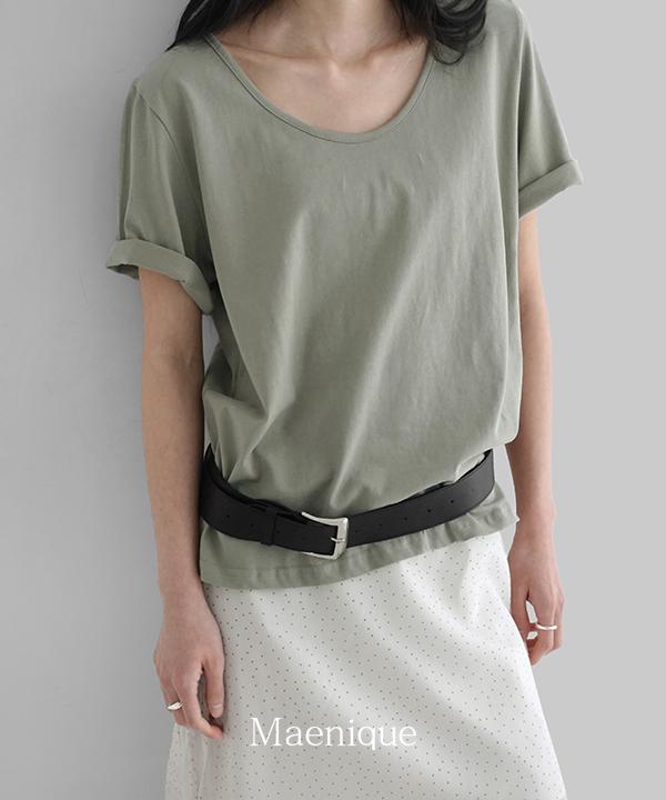 매니크 [🧊여름/1만장판매/MNQ] 마티네 데일리 유넥 반팔 티셔츠