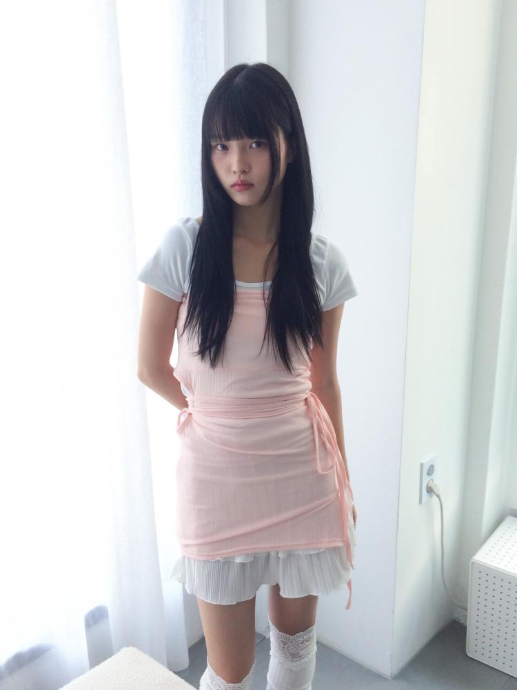 스트랩 롱 슬리브리스 탑 (2color)