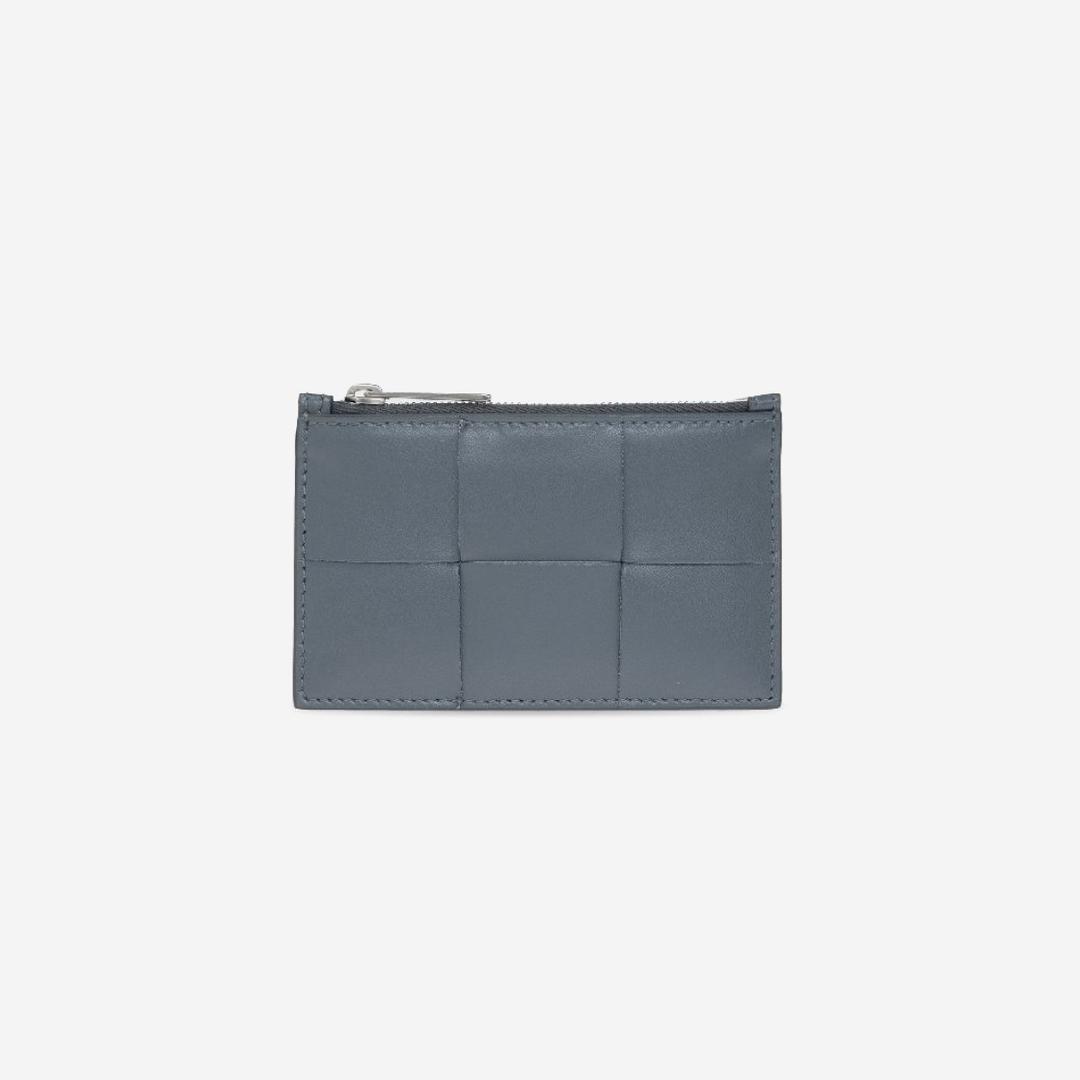 Bottega Veneta Zipped Card Case Thunder