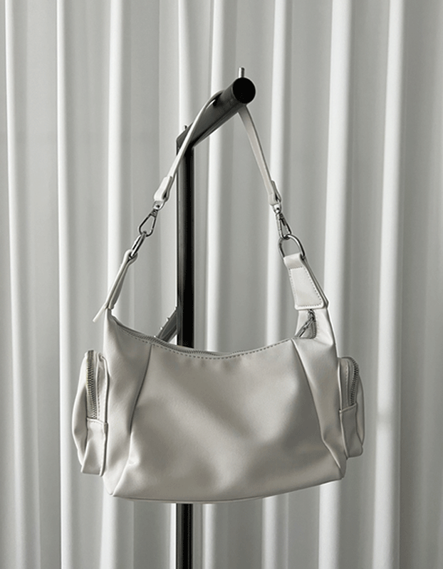 멀티 포켓 레더 가죽 호보백 (2color) .694