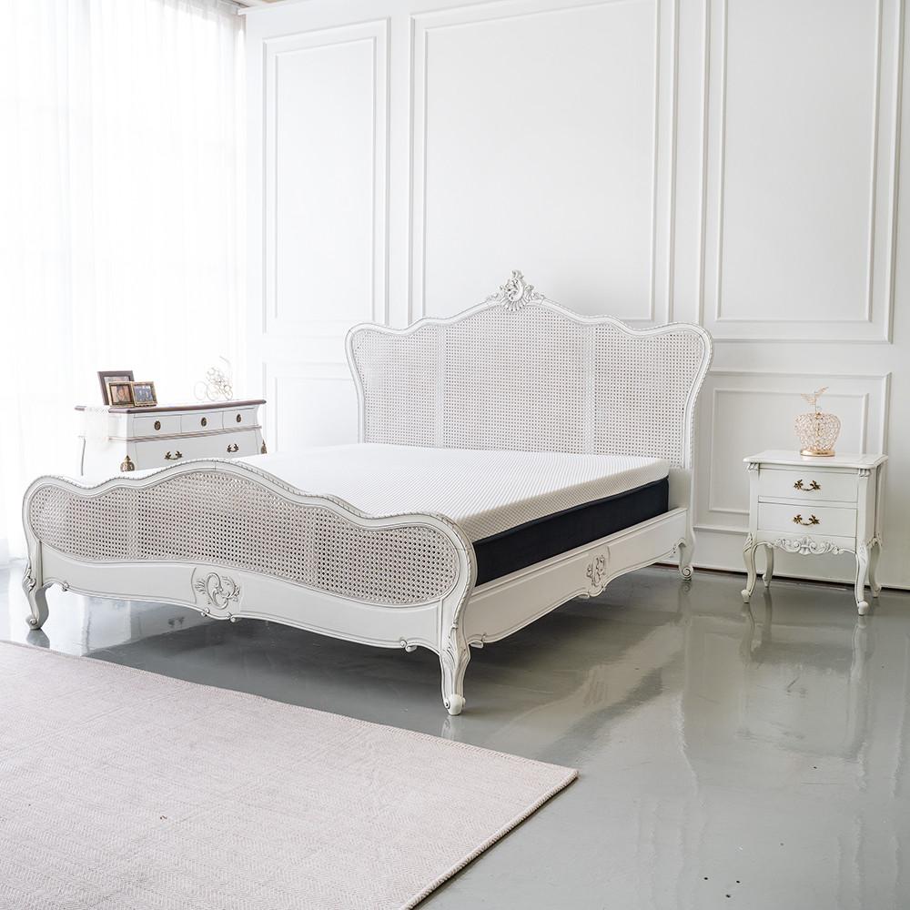 에메랄드 높은 신혼부부 호텔 라탄 엔틱 침대 프레임 수입 원목 퀸사이즈 라지킹