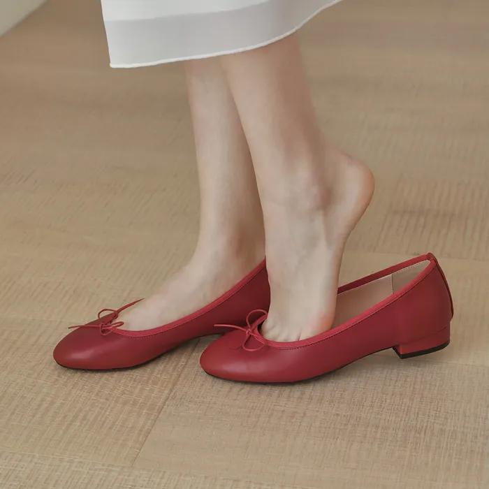 러벨리 베이직 리본 플랫슈즈 (2cm)