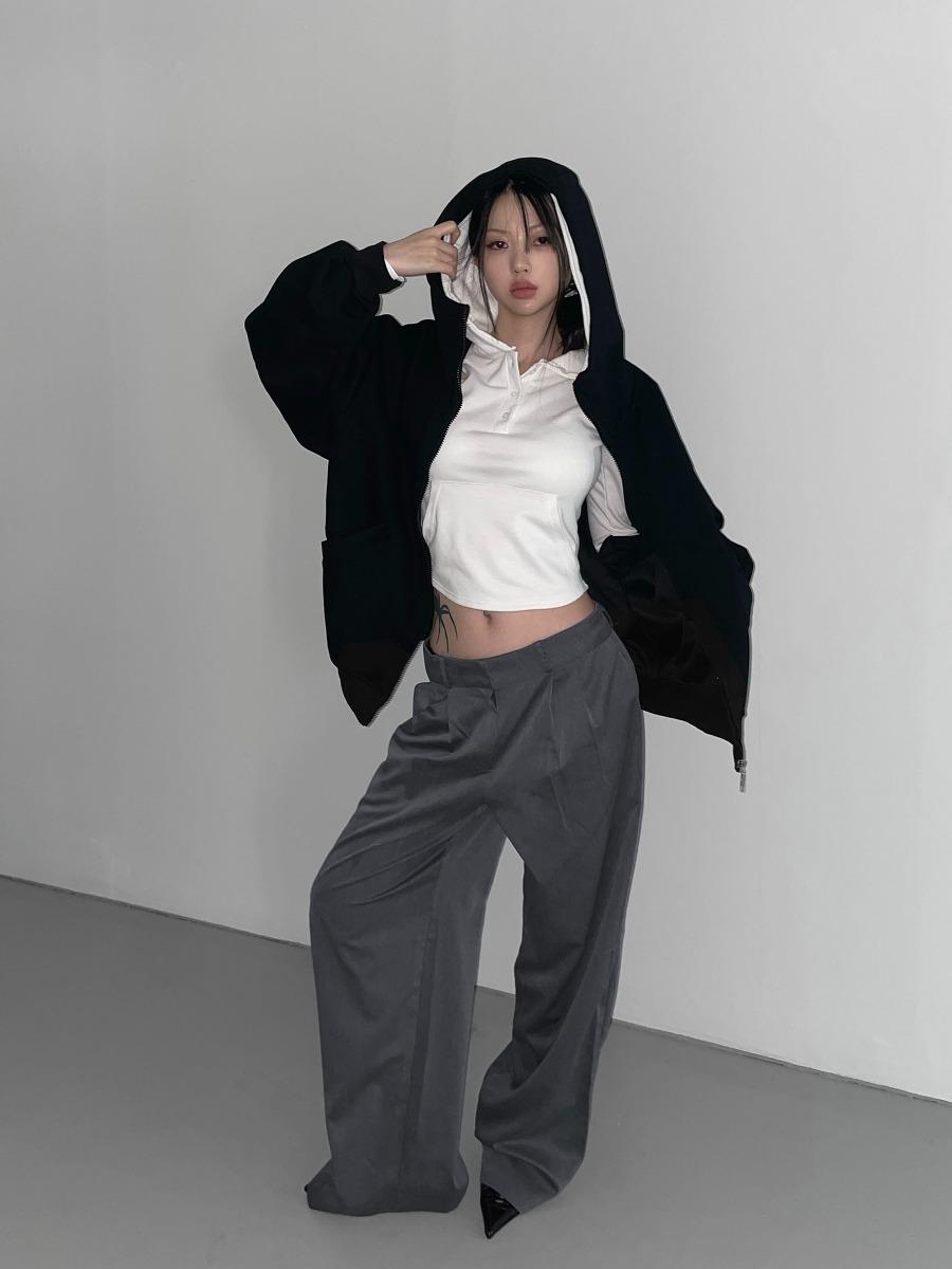 [ONLY] whiplash hood zip-up(2colors)