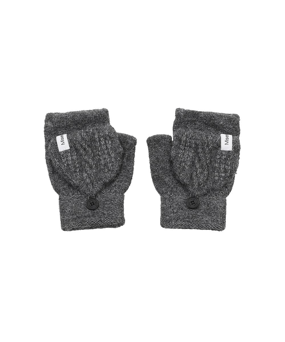Flip-top gloves CHARCOAL