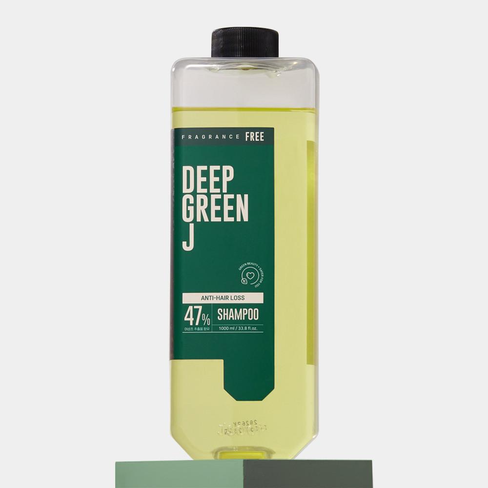 제이숲 딥그린제이 어성초 샴푸 무향 1000ml 약산성 쿨링 대용량 임산부 샴푸