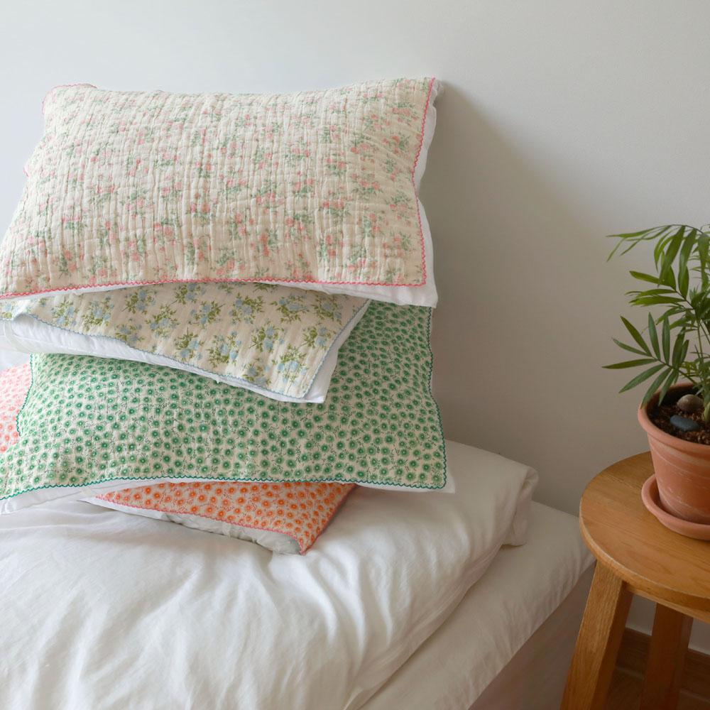 플로럴 거즈 양면 베개커버 (4color)