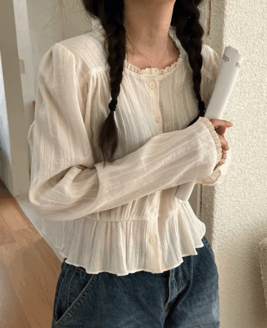 [24시간 5%] 네추럴 레이스 블라우스