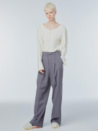 브이넥 레이스 블라우스