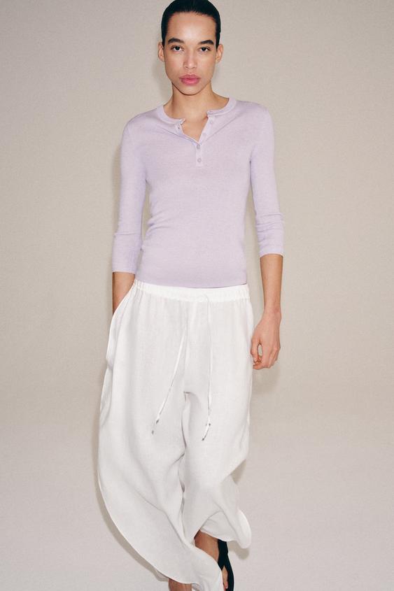 KNIT JUMPER WITH BUTTONS