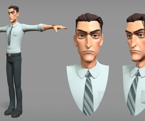 ArtStation - Cartoon male character Patrick base mesh | Resources