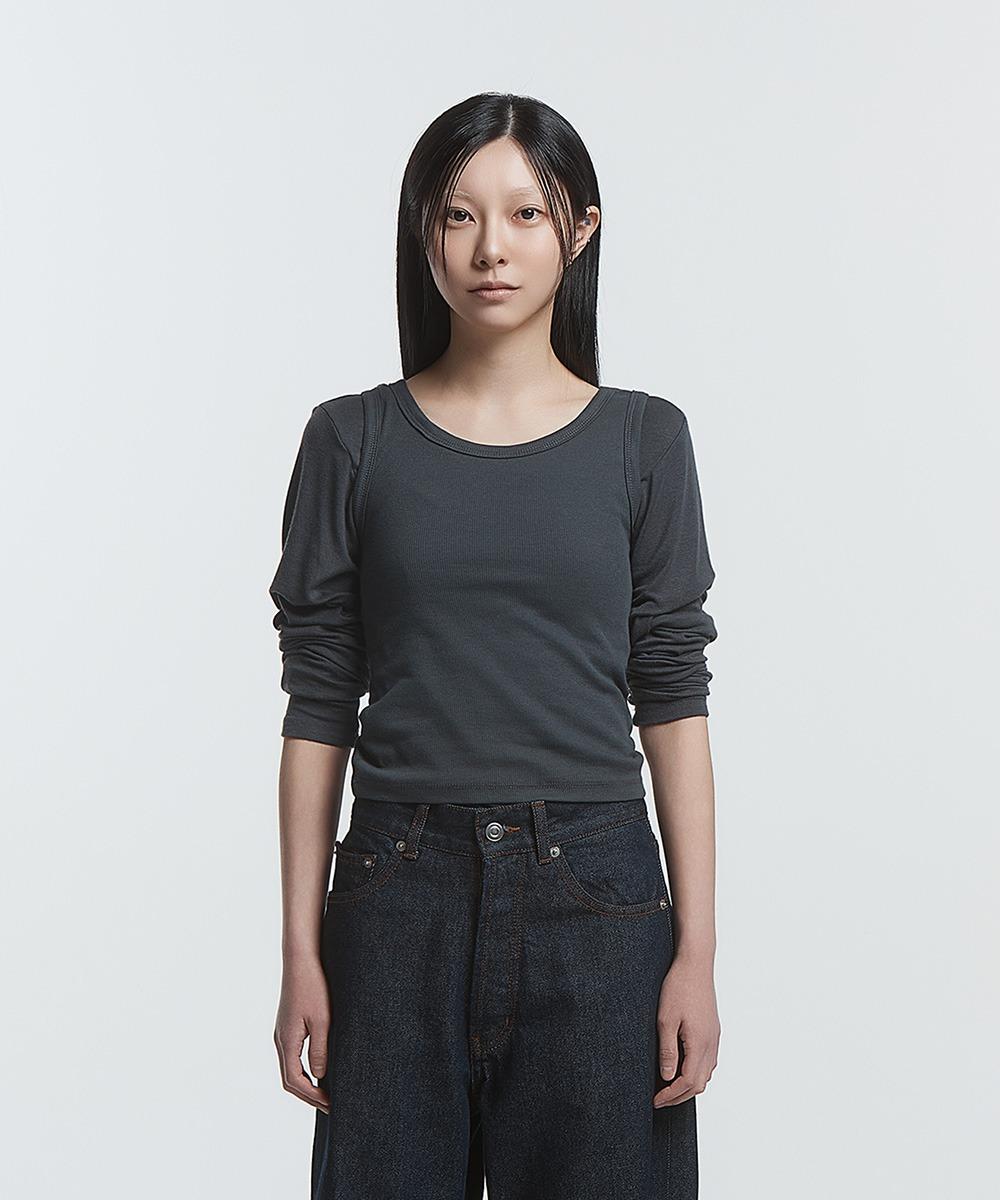 llud Layered long sleeve Charcoal W