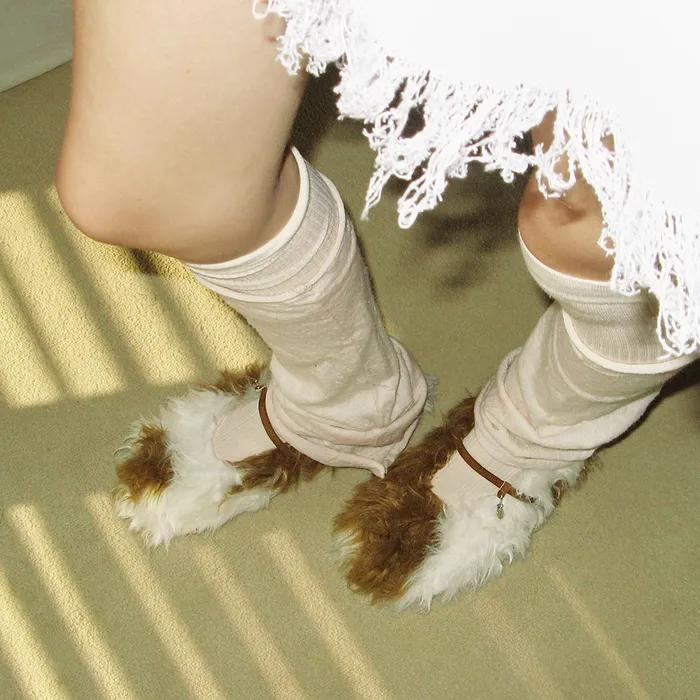 Fur Baby 0013-1. Parti Poodle Flats - 2colors