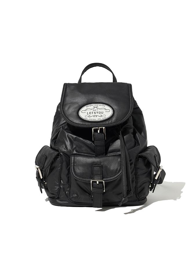 lotsyou_Nostalgia chubby Backpack Black