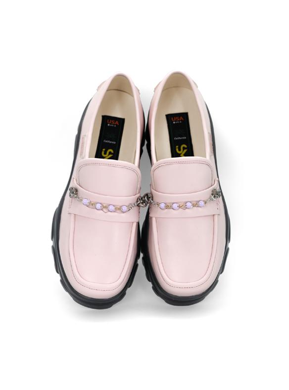 SMA SHOES 뉴트로 대인로퍼 스니커즈(리얼레더) 베이비 핑크