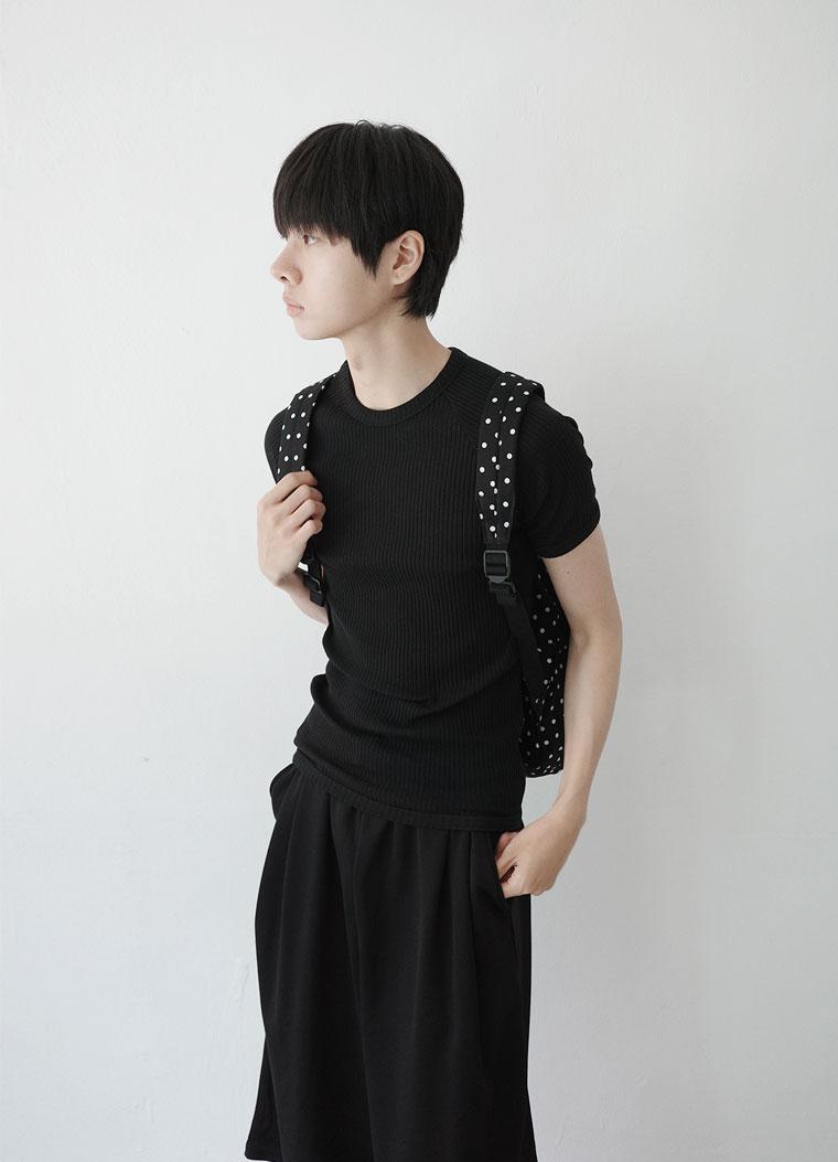 ribbed stretch tee