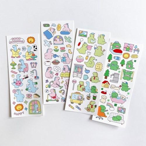 [단품] 아침형 공룡 스티커